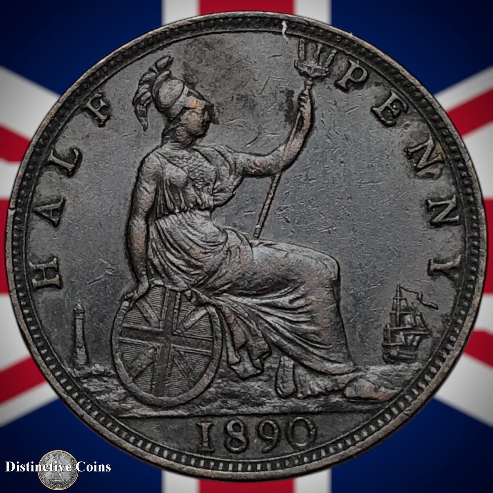 Great Britain 1890 Half Penny 1/2d GB5657