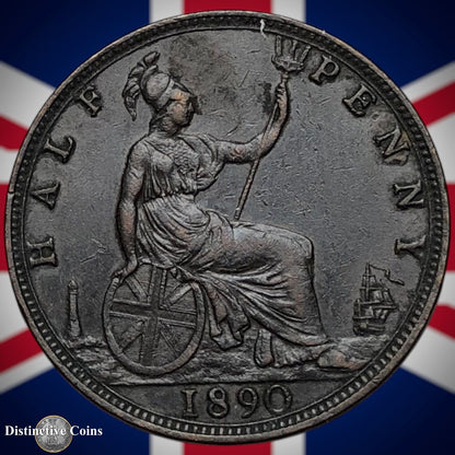 Great Britain 1890 Half Penny 1/2d GB5657