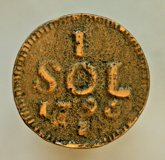 Luxembourg 1795 Sol VF for type A551