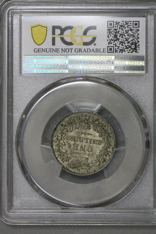 Great Britain 1883 Shilling PCGS AU Detail Planchet Flaw    S422