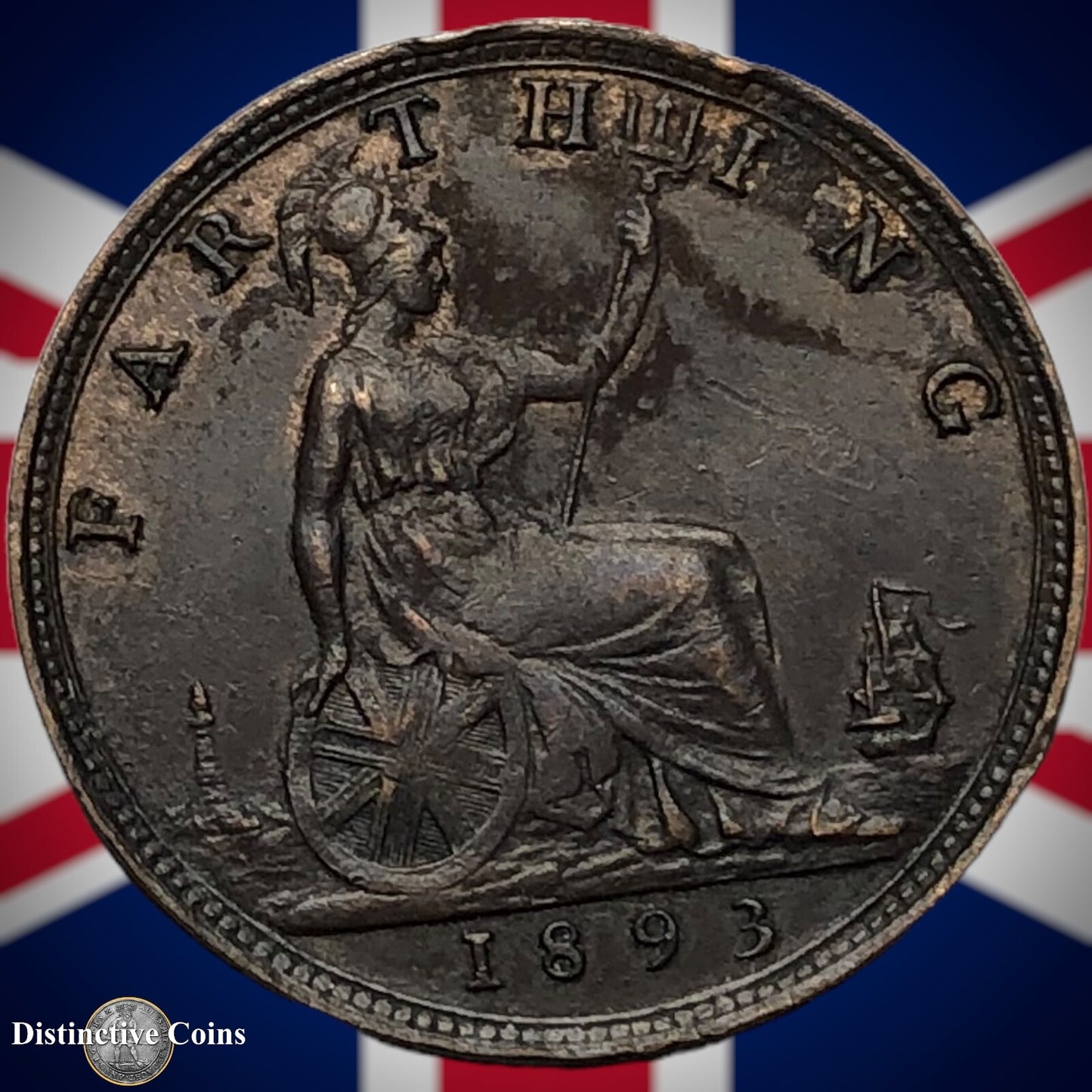 Great Britain 1893 Farthing 1/4d GB4341