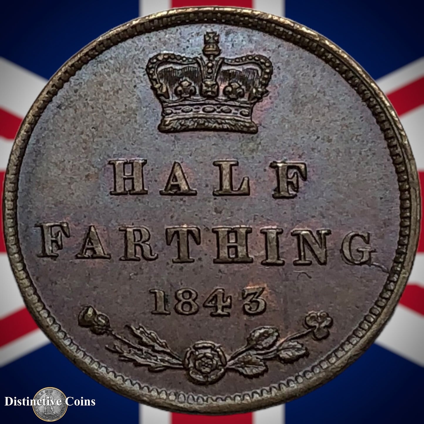 Great Britain 1843 Half Farthing 1/2 Penny GB3072