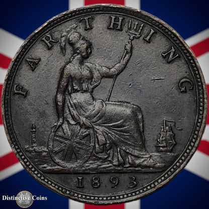 Great Britain 1893 Farthing 1/4d GB4351