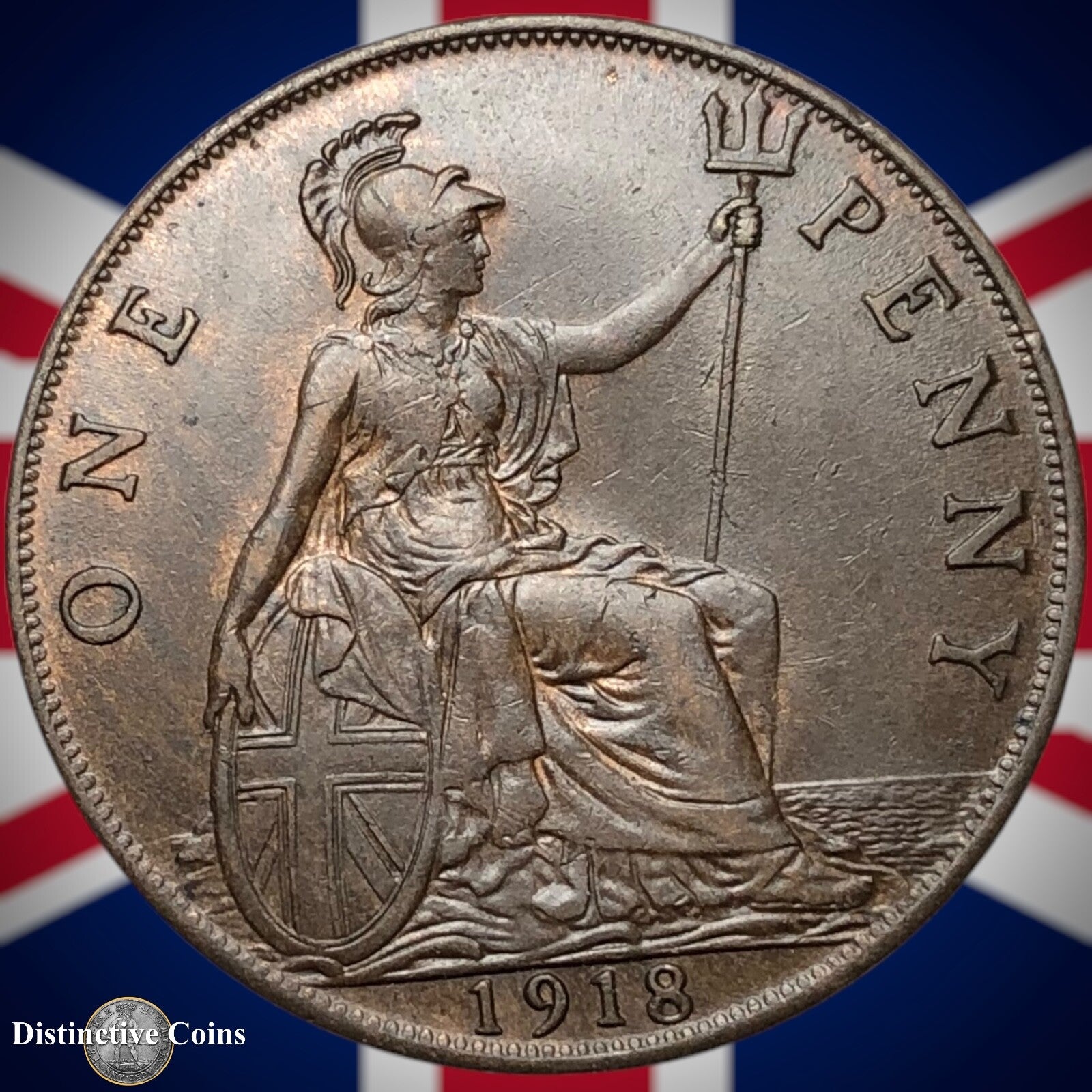Great Britain 1918 Penny 1d GB6875