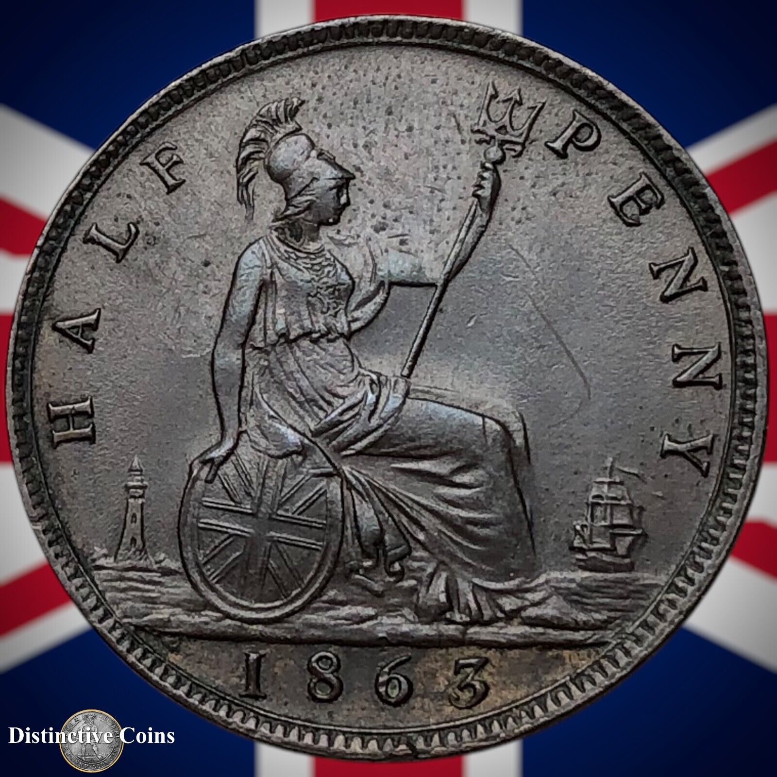 Great Britain 1863 Half Penny 1/2d GB5462