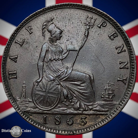 Great Britain 1863 Half Penny 1/2d GB5462