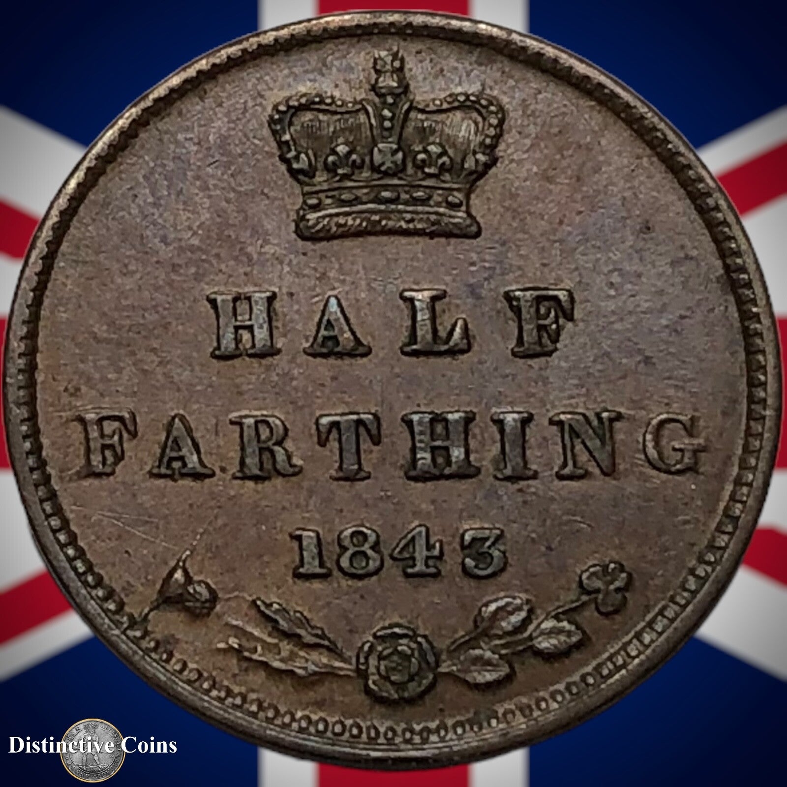 Great Britain 1843 Half Farthing 1/2 Penny GB3058