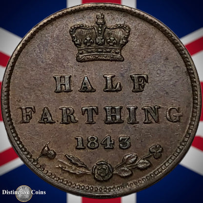 Great Britain 1843 Half Farthing 1/2 Penny GB3058