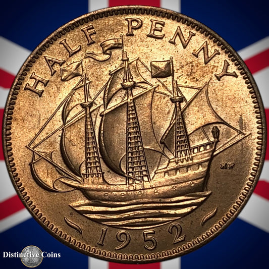 Great Britain 1952 Half Penny 1/2d GB6093