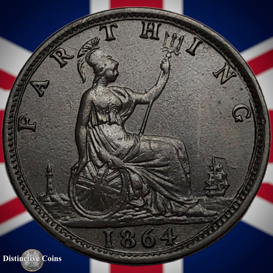 Great Britain 1864 Farthing 1/4d GB3493
