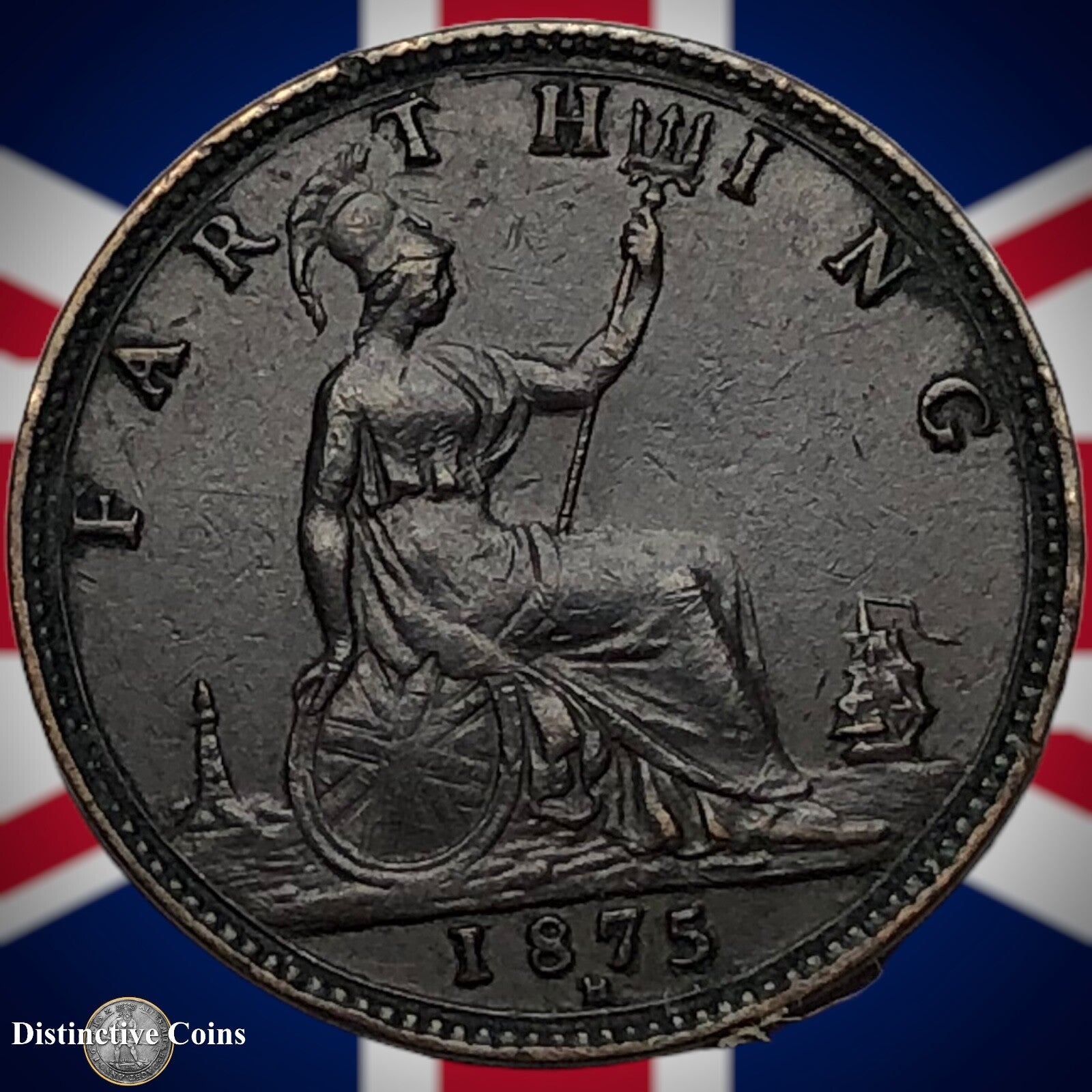 Great Britain 1875 H Farthing 1/4d GB3753