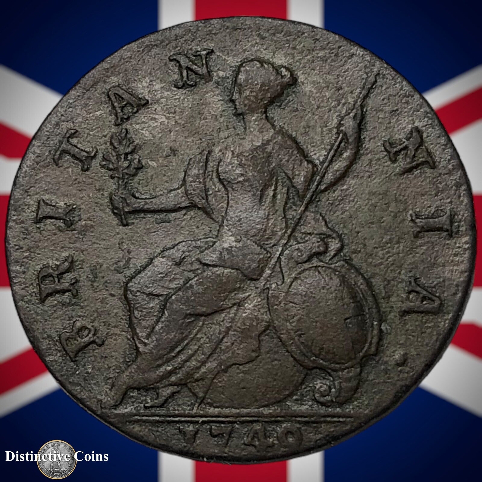 Great Britain 1749 Half Penny 1/2d GB5096