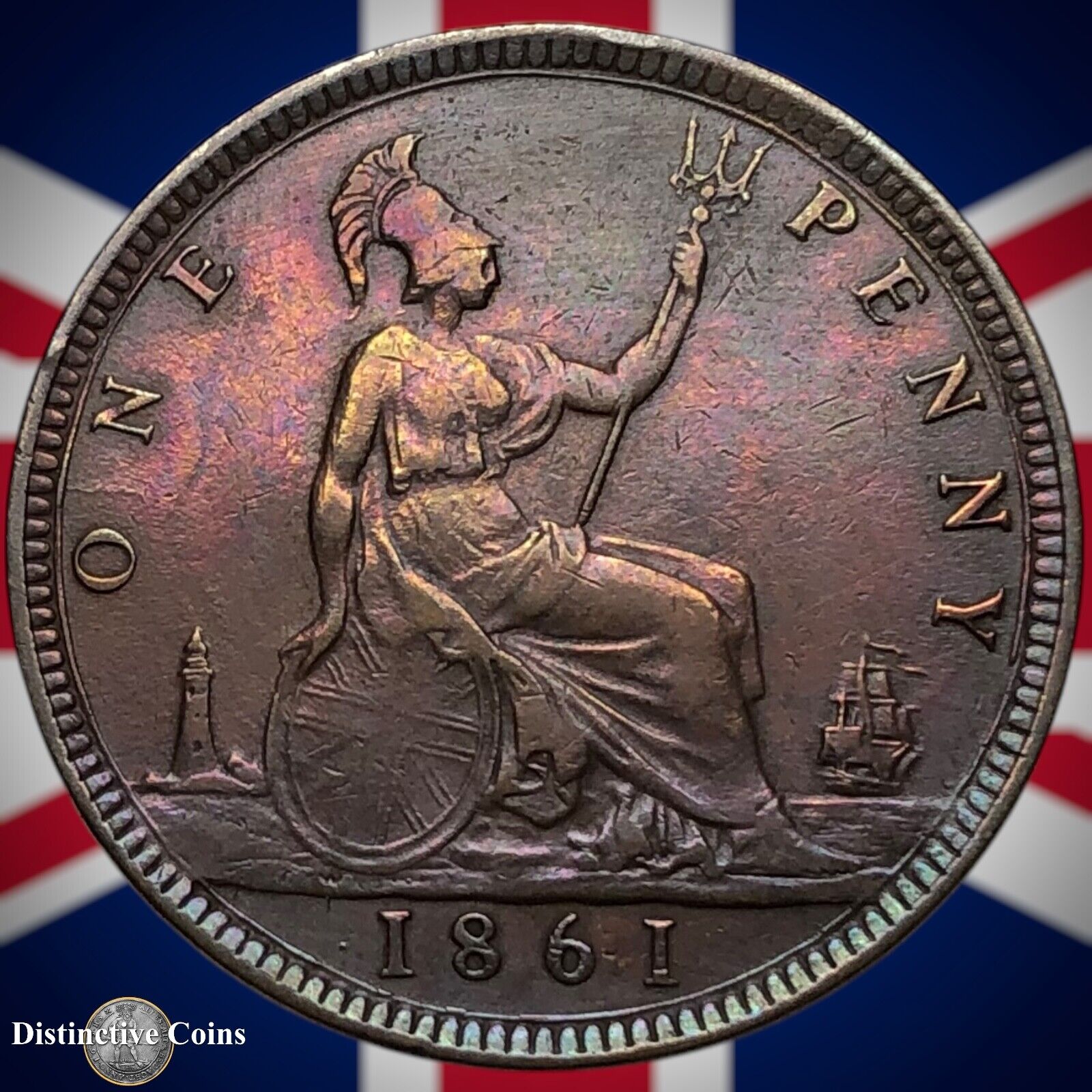 Great Britain 1861 Penny 1d GB6172