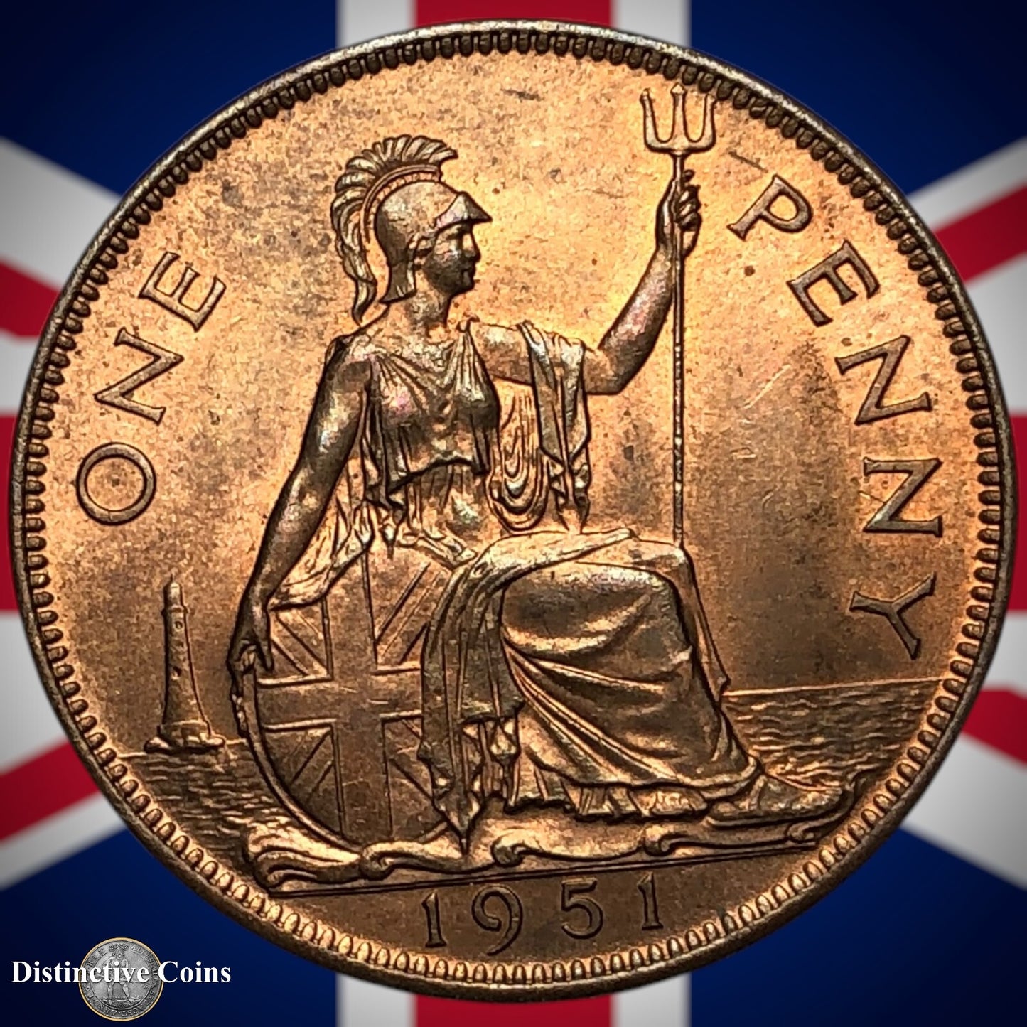 Great Britain 1951 Penny 1d GB7341