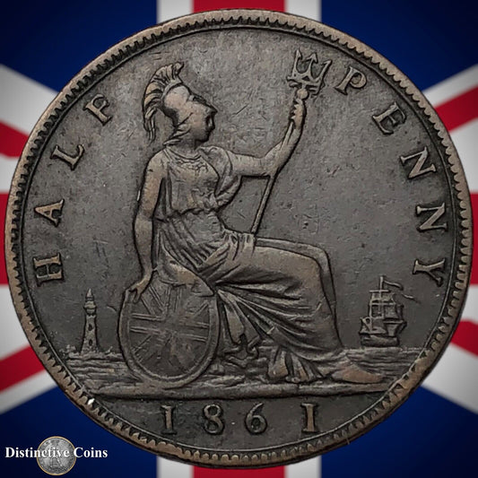 Great Britain 1861 Half Penny 1/2d GB5357