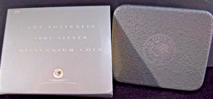 2001 Australia $1 Dol. 1oz  Silver Millennium PL Coin   