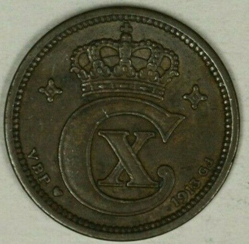 Denmark  2 Ore 1913   XF   A2411