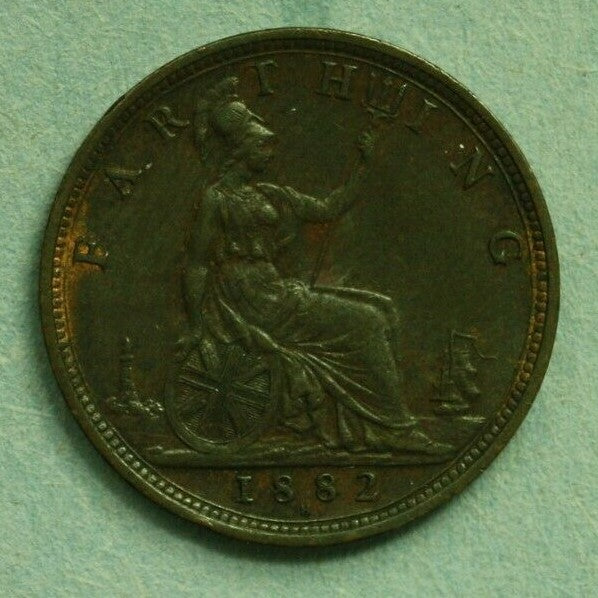 Great Britain 1882H Farthing XF/AU   A282