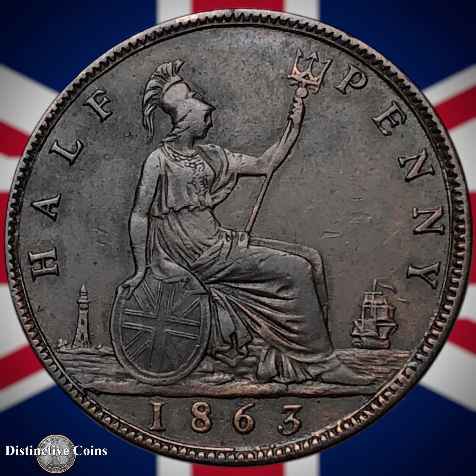 Great Britain 1863 Half Penny 1/2d GB5450