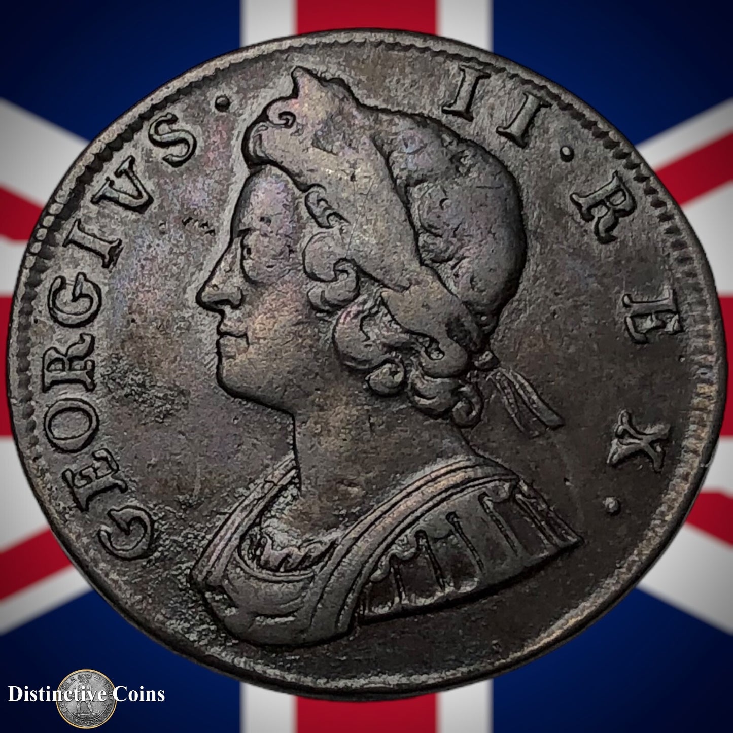 Great Britain 1733 Half Penny 1/2d GB5046