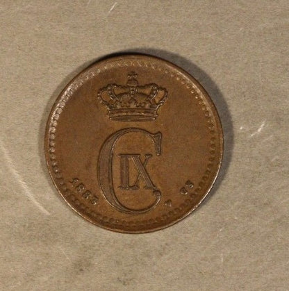 1883 Denmark 1 Ore Very High Grade        