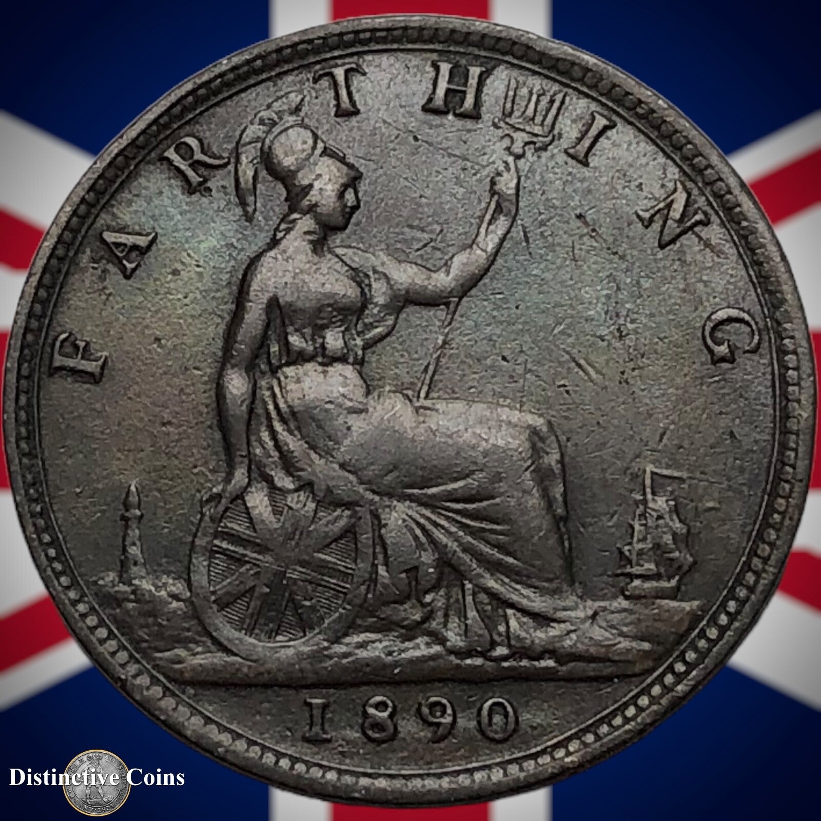 Great Britain 1890 Farthing 1/4d GB4278