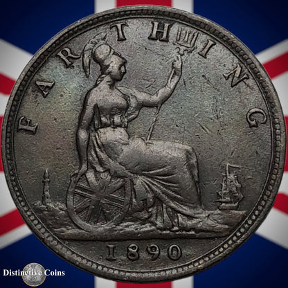 Great Britain 1890 Farthing 1/4d GB4278