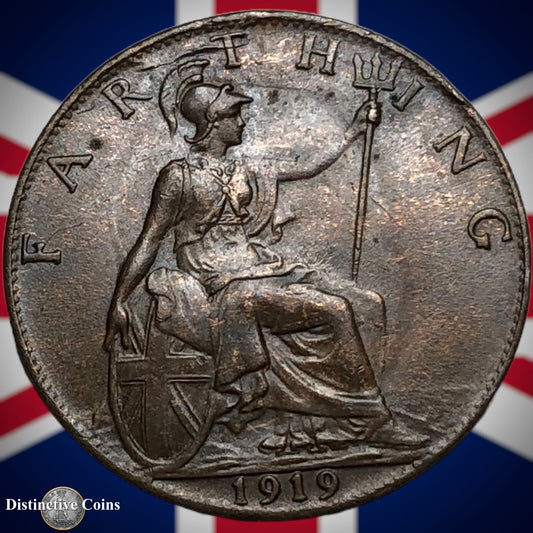 Great Britain 1919 Farthing 1/4d GB4719