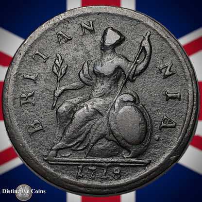 Great Britain 1718 Half Penny 1/2d GB5024