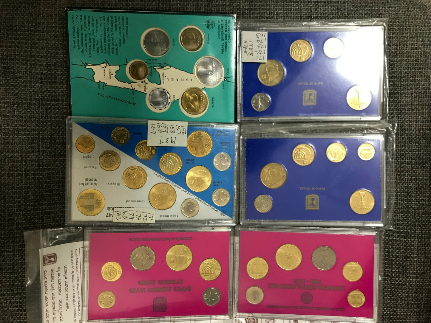 Israel Lot of 6 Mint Sets   B25