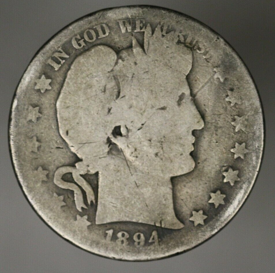 US 1894 O Barber Half Dollar Low Grade With Issues  A2746