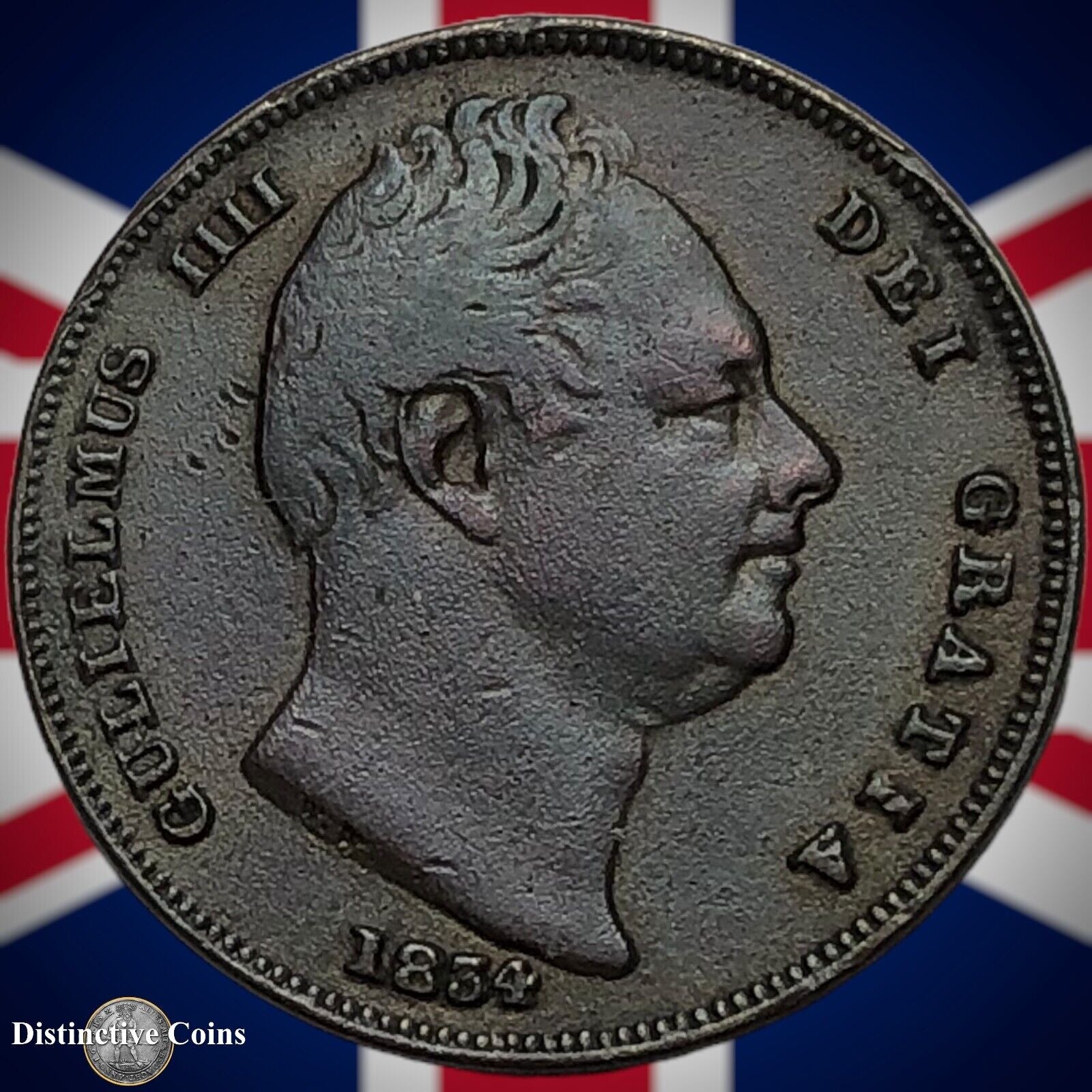 Great Britain 1834 Farthing 1/4d GB3367