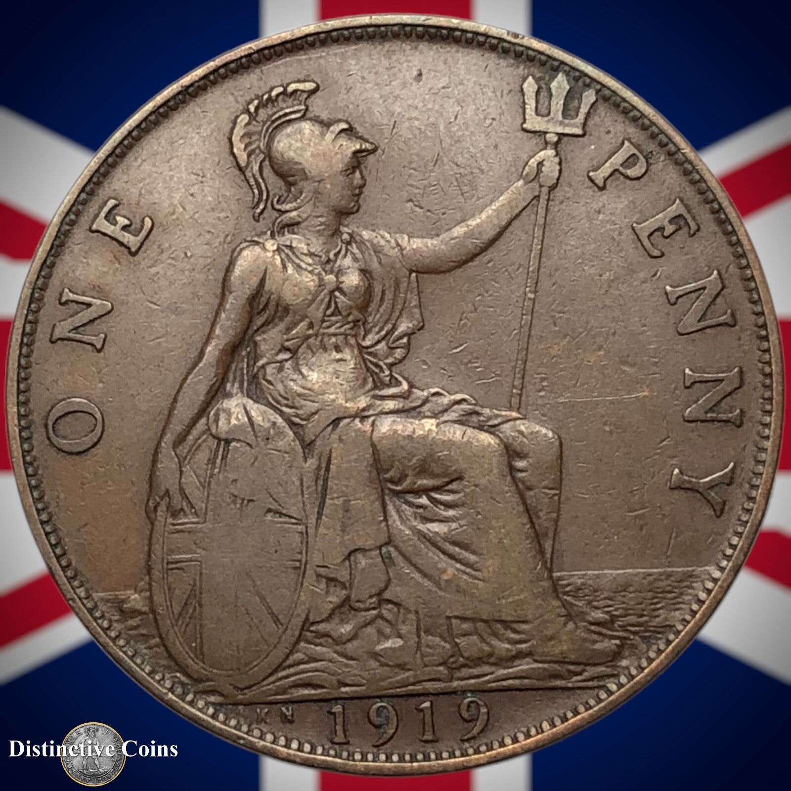 Great Britain 1919 KN Penny 1d GB6939