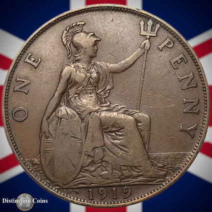 Great Britain 1919 KN Penny 1d GB6939