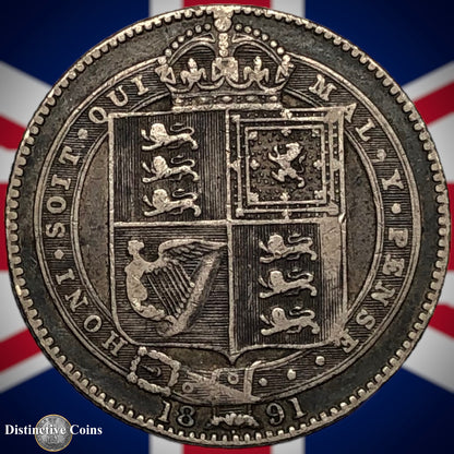 Great Britain 1891 British One Shilling GB0580