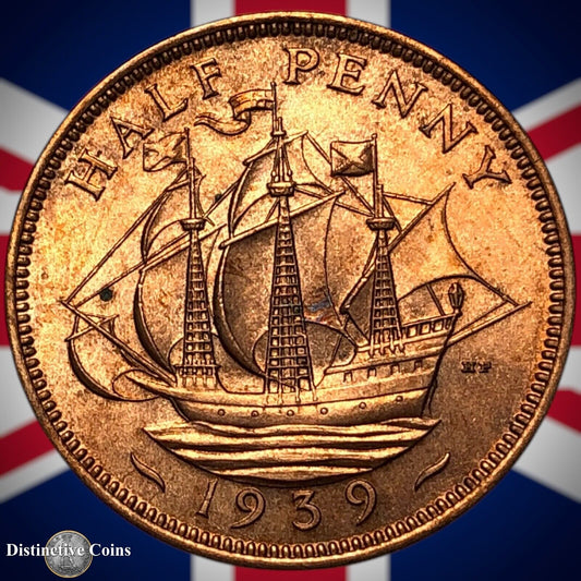 Great Britain 1939 Half Penny 1/2d GB6021