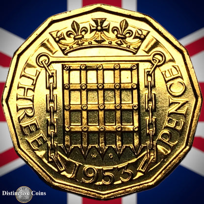 Great Britain 1953 Proof Three Pence GB2521