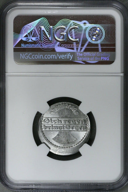 Germany 1920A 50 Pfennig NGC MS 65 Mint Error Struck 10% Off Center RARE S634