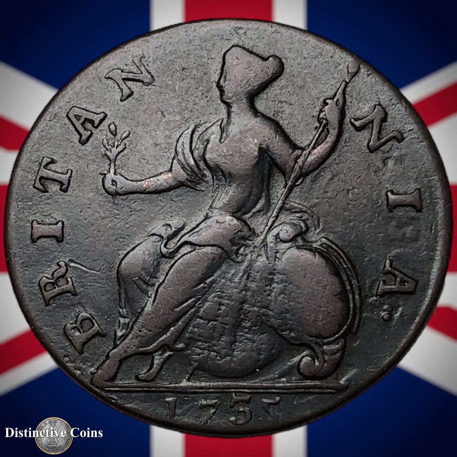 Great Britain 1735 Half Penny 1/2d GB5057