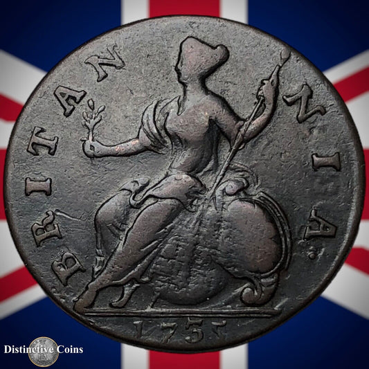 Great Britain 1735 Half Penny 1/2d GB5057