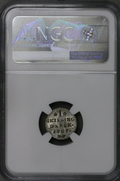 Denmark 1809 MF 1 Skilling NGC MS 63   S398