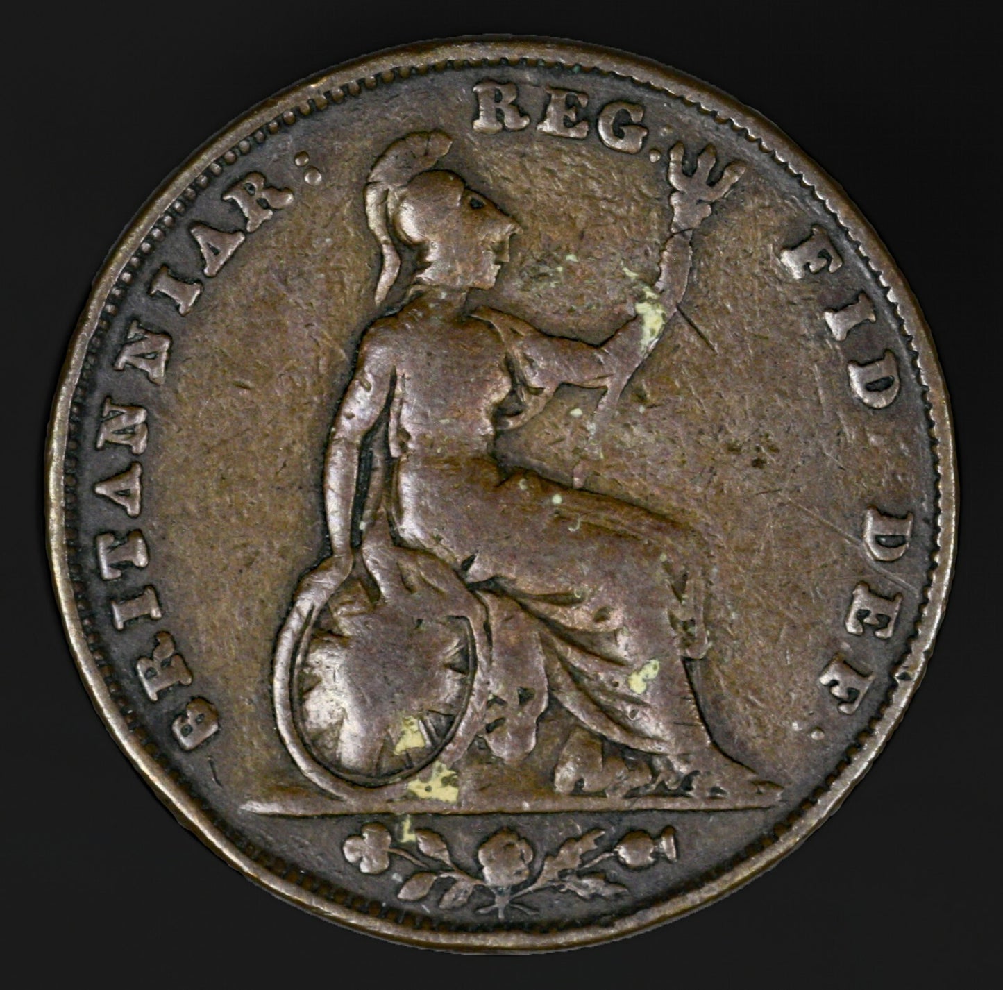 Great Britain 1849 Farthing Key Date  A3214