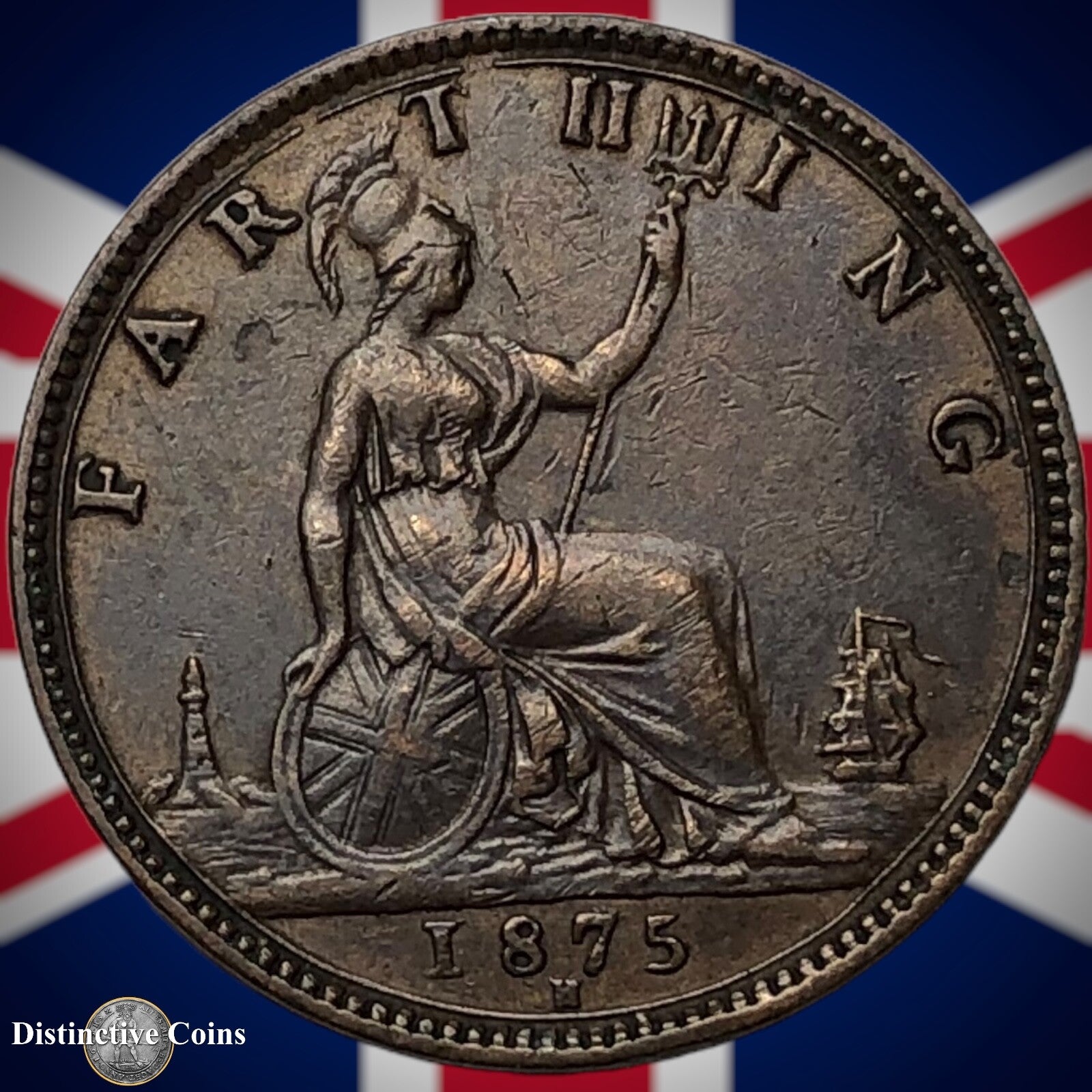 Great Britain 1875 H Farthing 1/4d GB3743