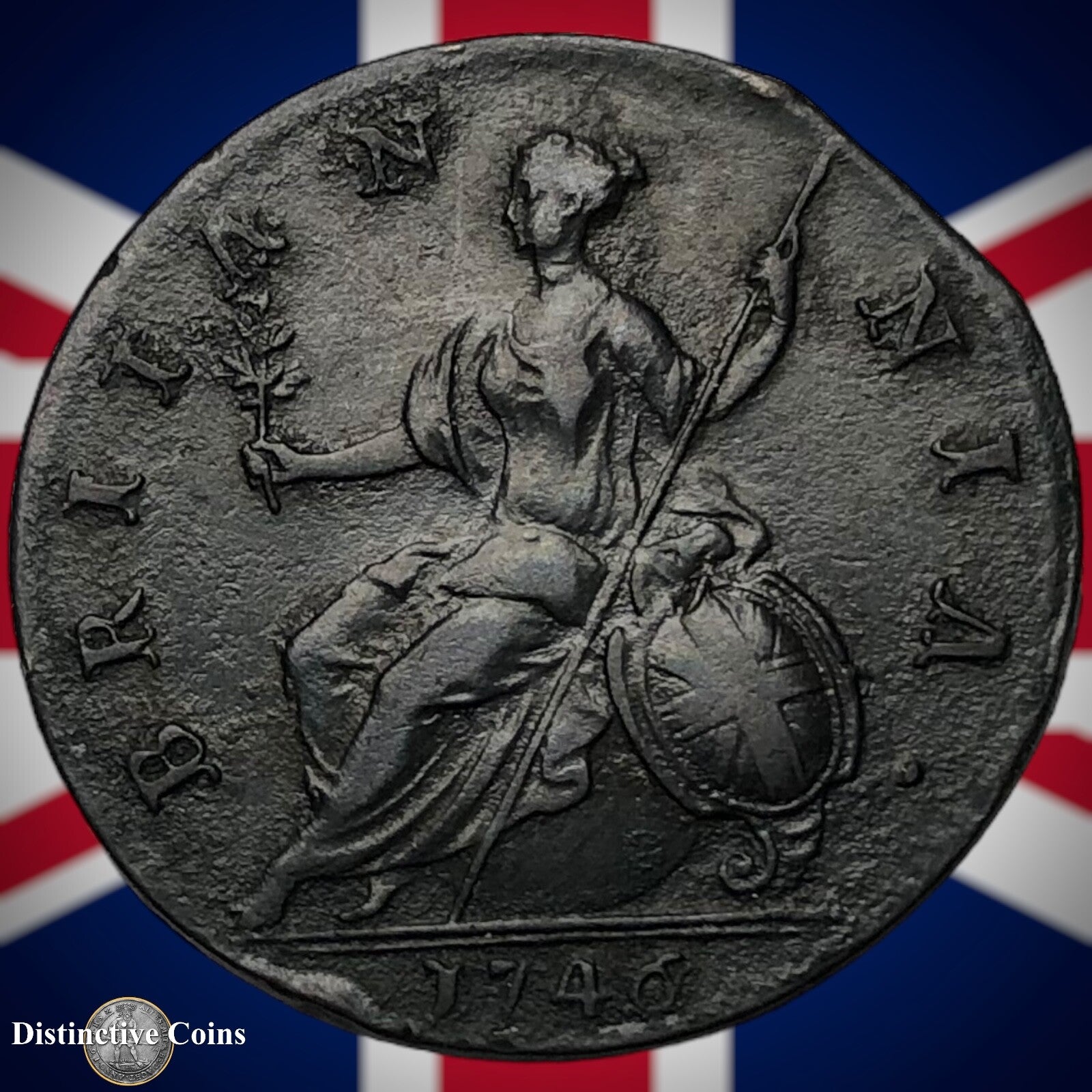 Great Britain 1746 Half Penny 1/2d GB5089