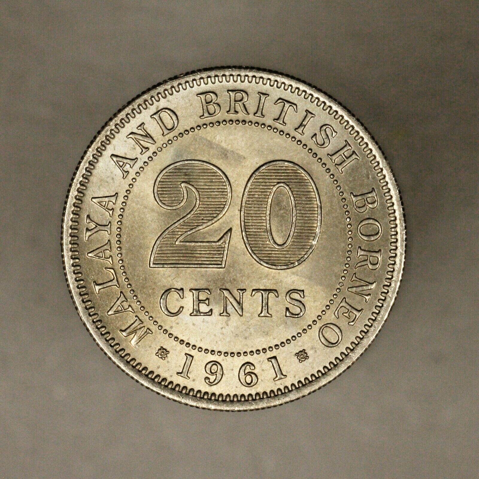 Malaya And British Borneo 1961 20 Cents 