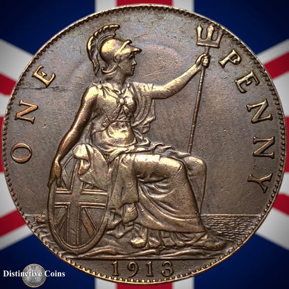 Great Britain 1913 Penny 1d GB6809