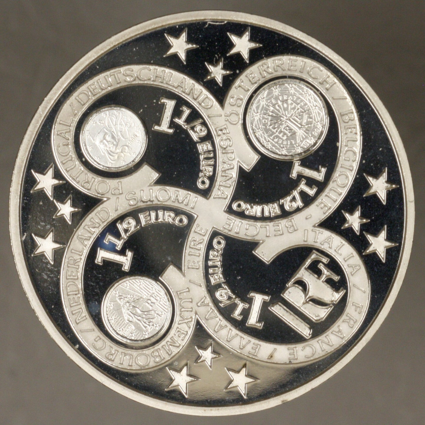 France 2003 1 1/2 Euros Curved Cross Design Proof