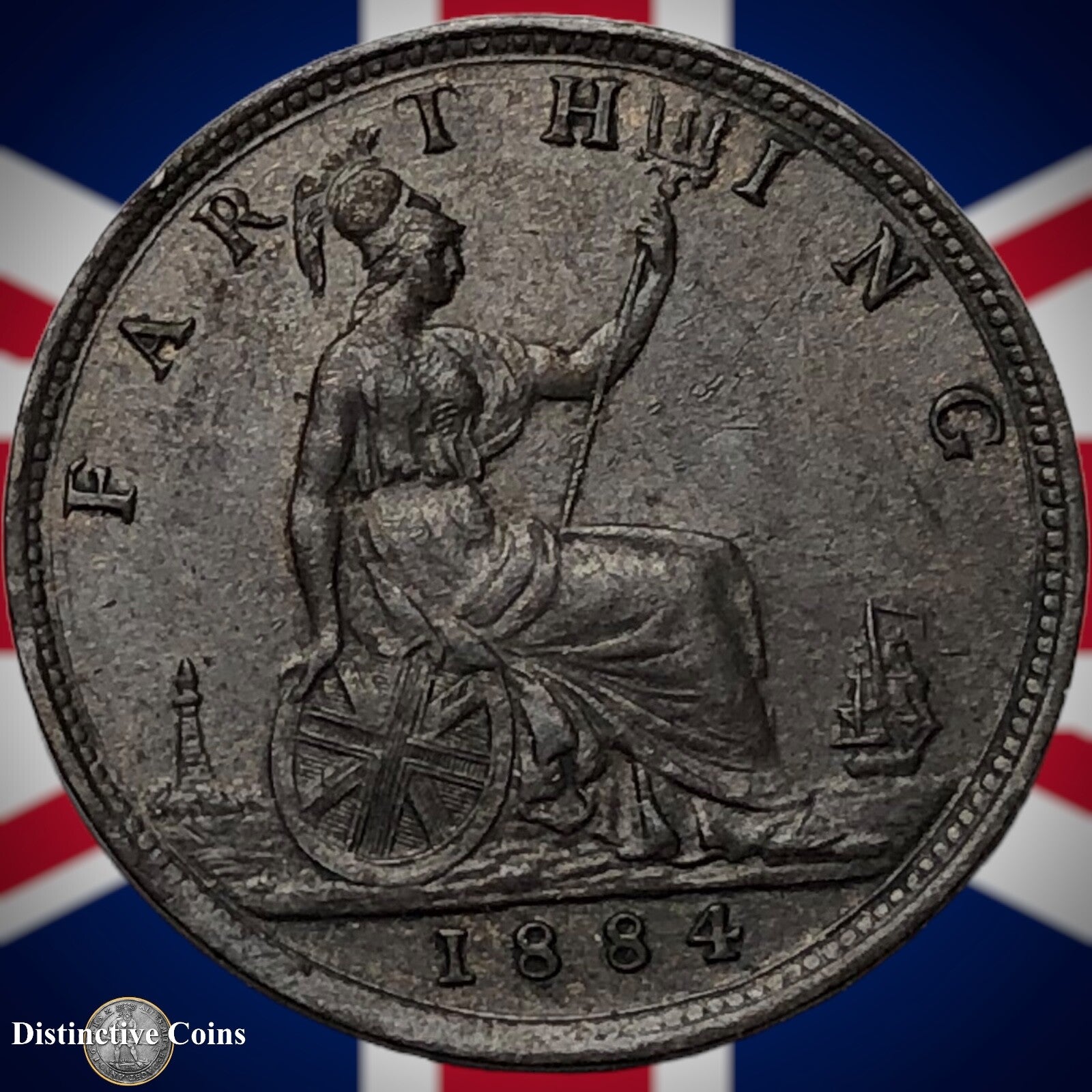 Great Britain 1884 Farthing 1/4d GB4135