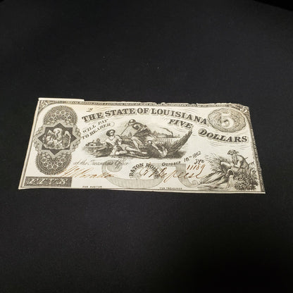 Baton Rouge Louisiana 1862 $5 Lazy 5