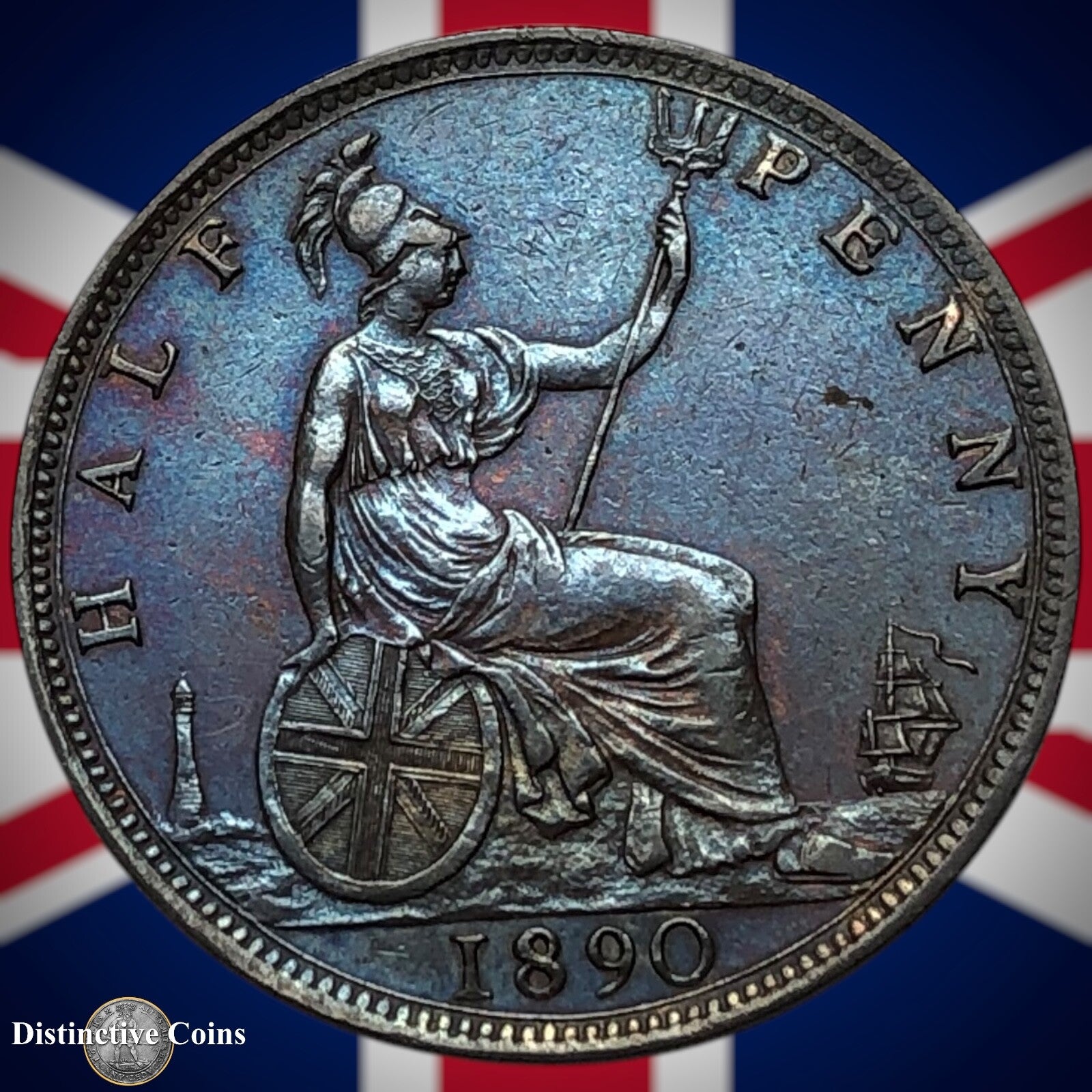 Great Britain 1890 Half Penny 1/2d GB5669